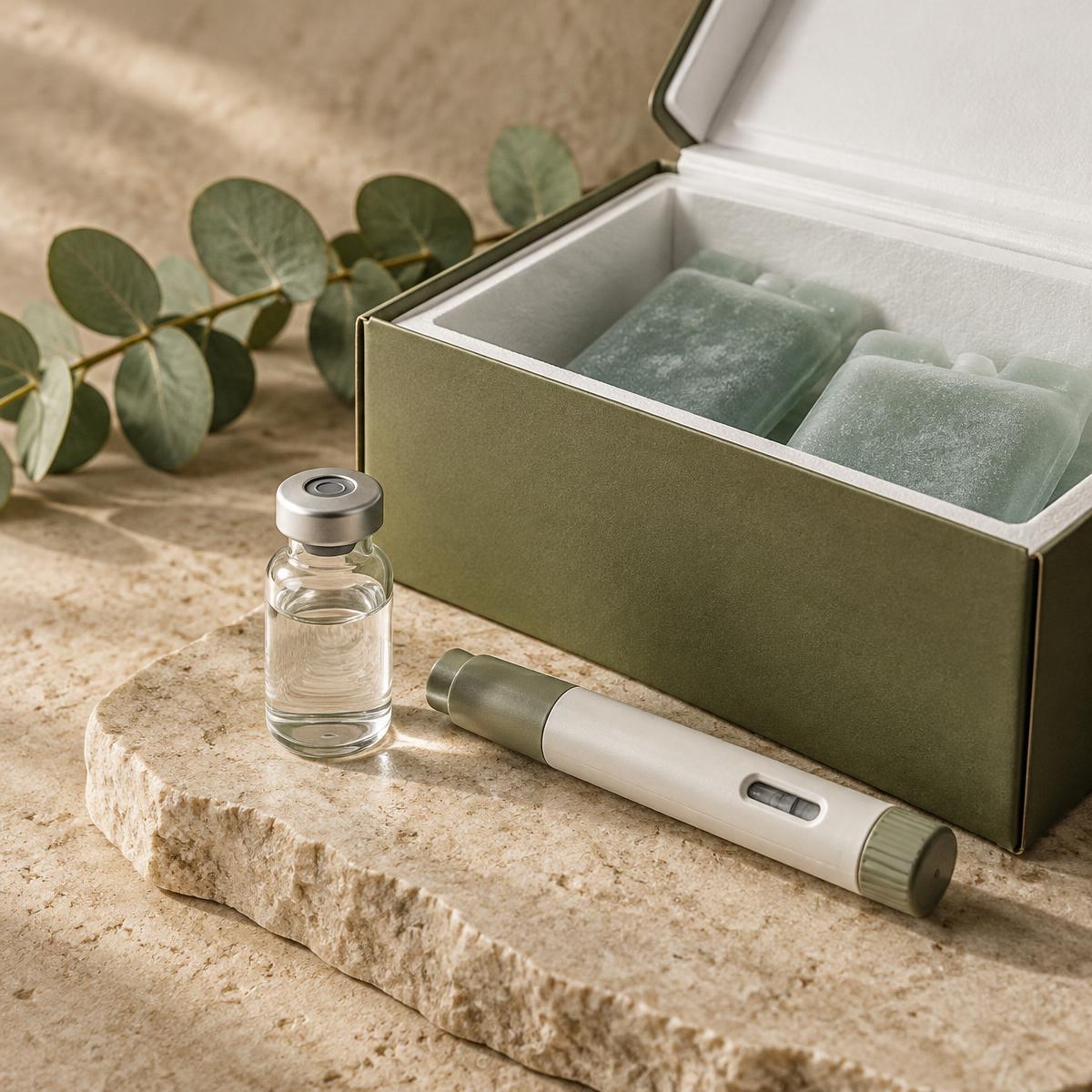 Medication vial and cold-chain packaging